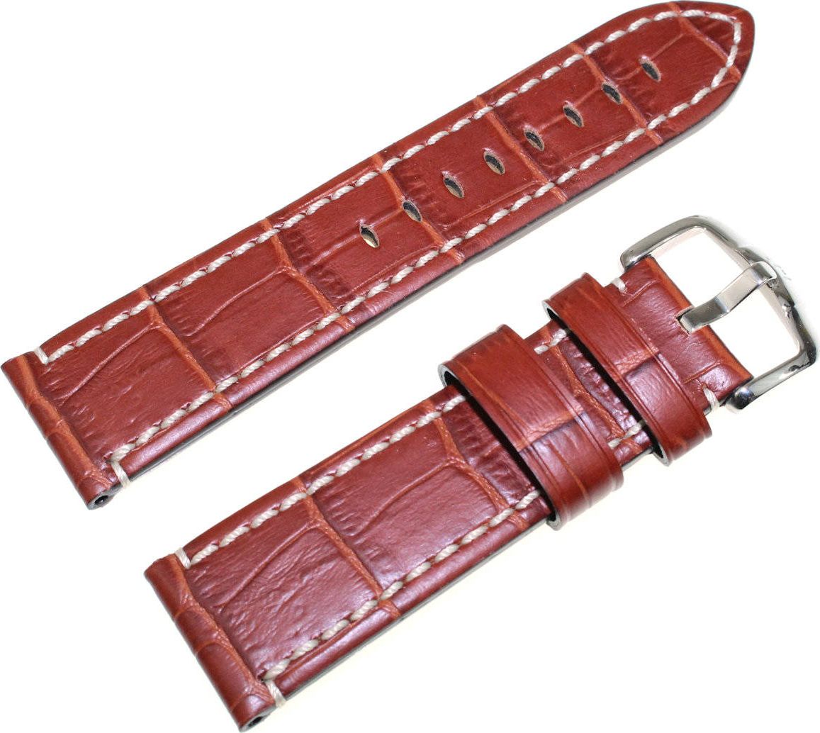 Hirsch Skórzany wodoodporny pasek do zegarka 24 mm HIRSCH Knight 10902870-2-24