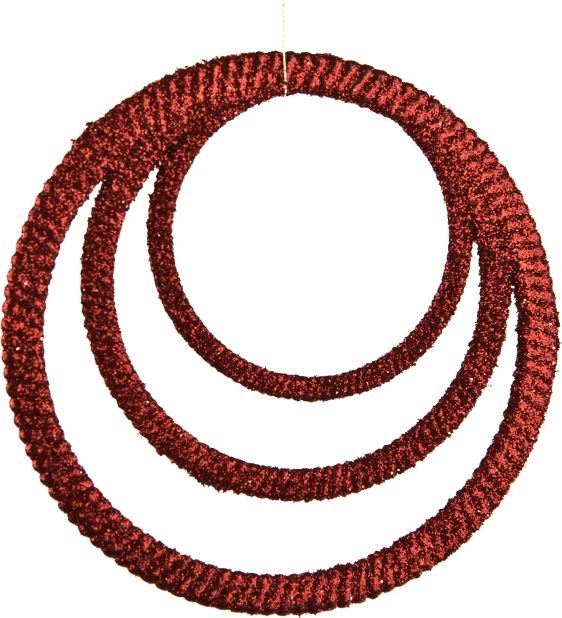 Witek Home 12x Ozdoba świąteczna czerwona kółko