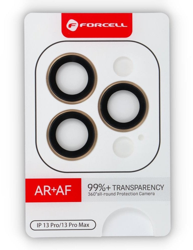 Szkło hartowane Forcell Premium do aparatu - do iPhone 13 Pro / 13 Pro Max Złoty