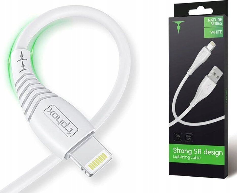 Kabel USB T-Phox USB-A - Lightning 1.2 m Czarny