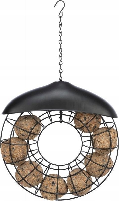 Trixie TRIXIE Fat Ball Feeder, Hanging, Black, Metal, 240 mm, 80 mm