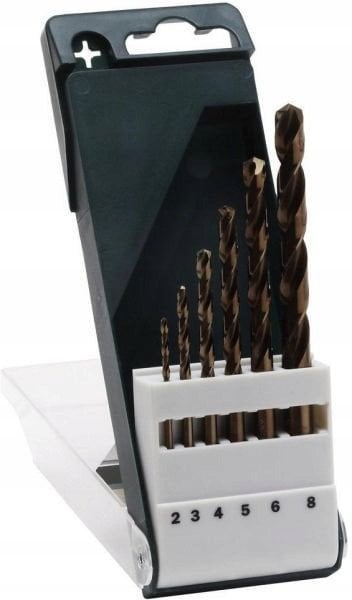 ZESTAW WIERTEŁ HSS-CO 6PC DIN338 2-8mm