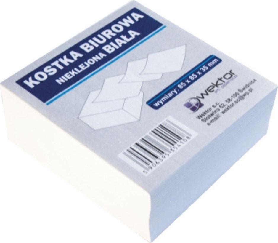 Wektor Kostka biała 85x85mm 3,5cm