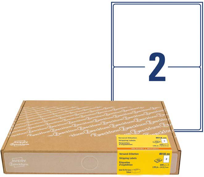 Avery Zweckform ETYK.ZF WYSYŁKOWE 199,6,X143,5 600ETYK. - 8018-300