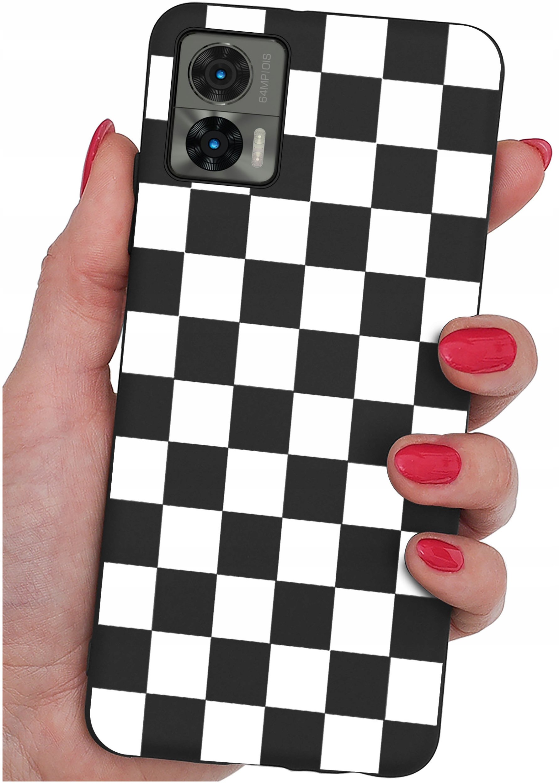 krainaGSM Etui do Motorola Moto Edge 30 Neo Wzory | SILIKONOWE MATT CASE + SZKŁO 9H