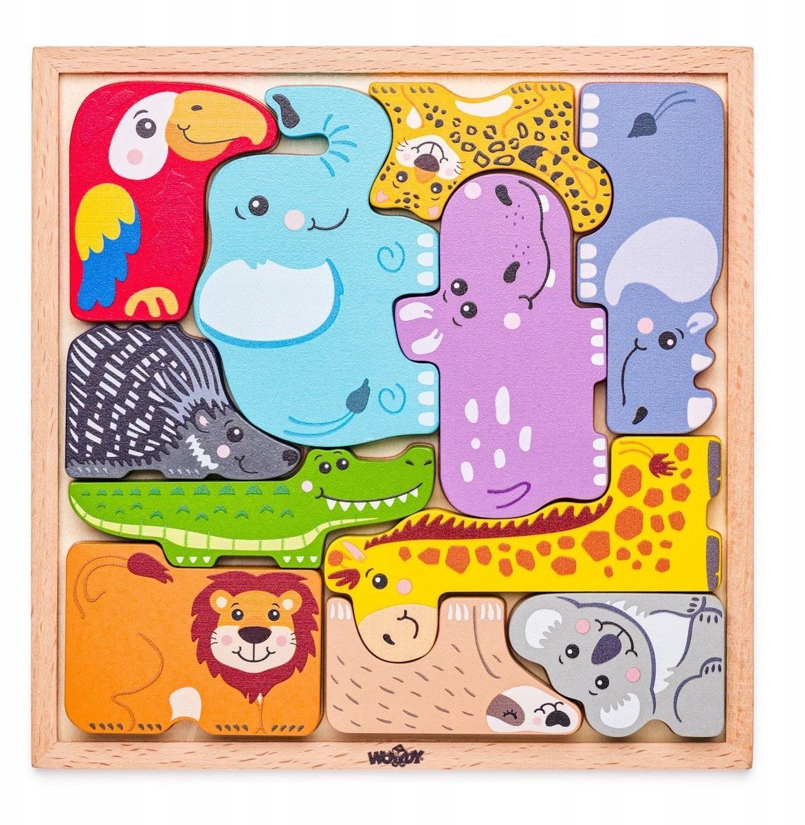 Puzzle kształtów - Zwierzęta 91995 Woody