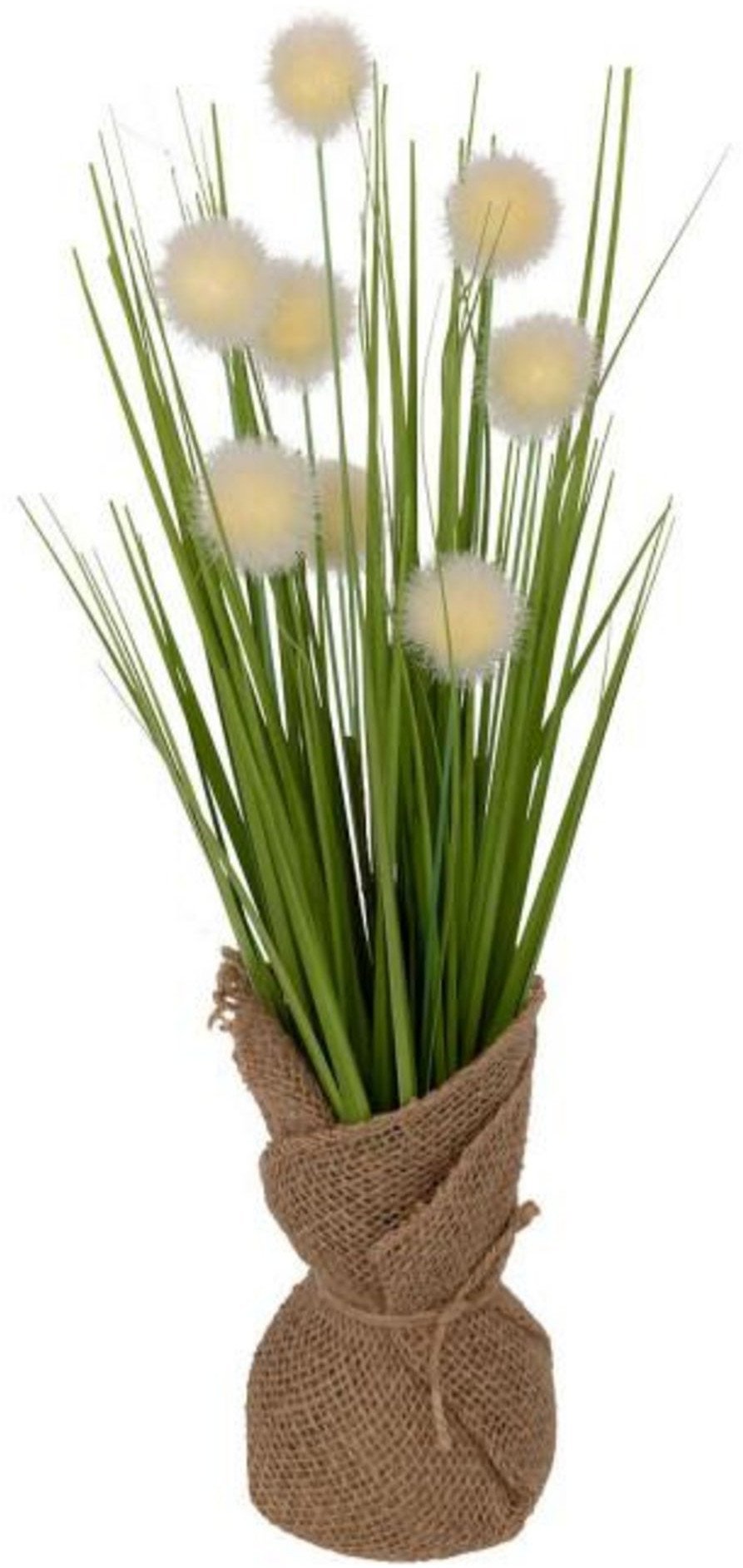 Sztuczna trawa LARI w jutowej doniczce, 41 cm