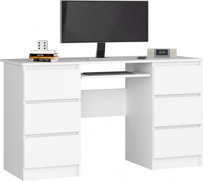 Biurko Fabryka Mebli Akord A-11 Białe 135 cm x 50 cm