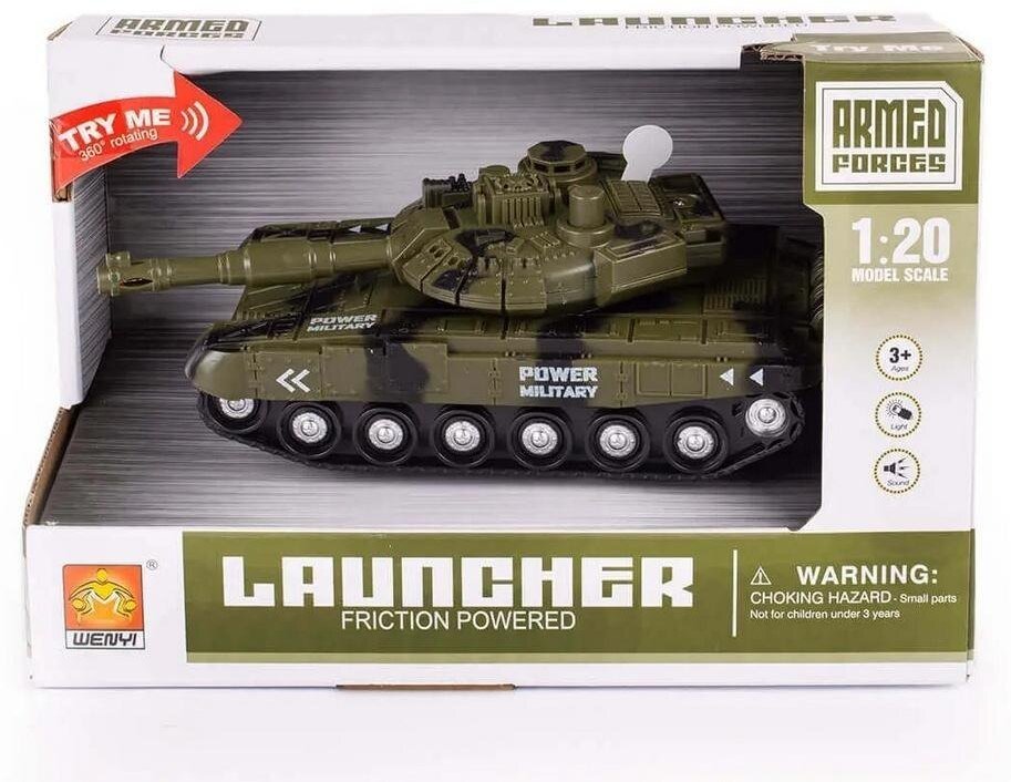 Czołg wóz militarny światło i dźwięk