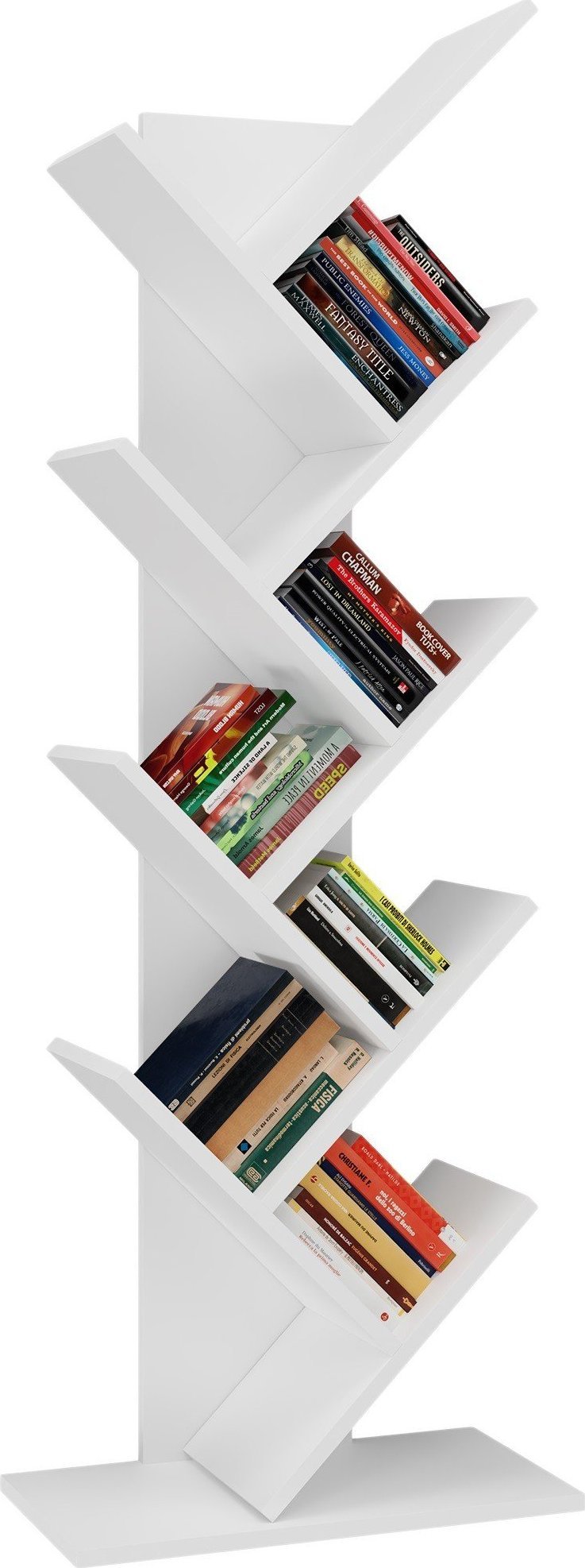 Topeshop REGAŁ STOJĄCY NA KSIĄŻKI PÓŁKI FUNNY BIAŁY