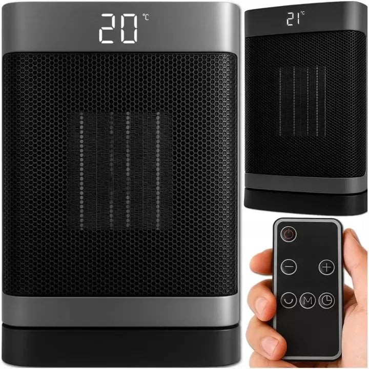 Grzejnik Powermat Grzejnik elektryczny kolumnowy ceramiczny farelka 1500W PILOT LED