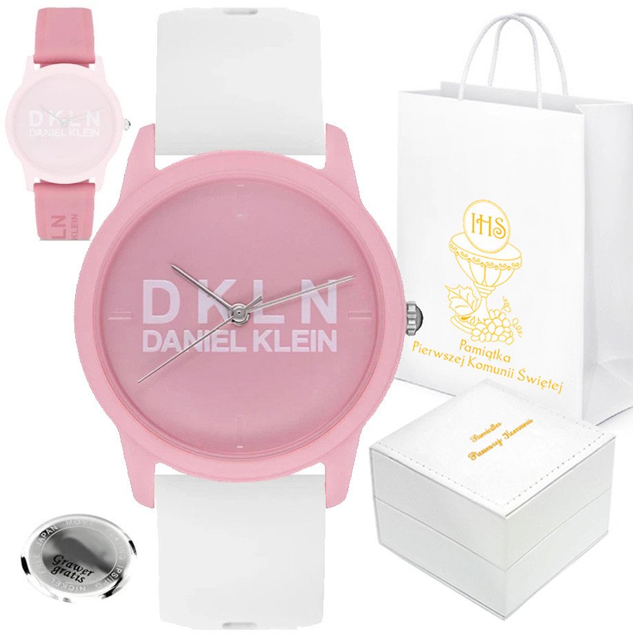 Zegarek KOMUNIJNY Daniel Klein 1.12645.4 z dwoma paskami