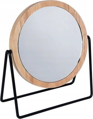 Lusterko do makijażu kosmetyczne dwustronne bambus