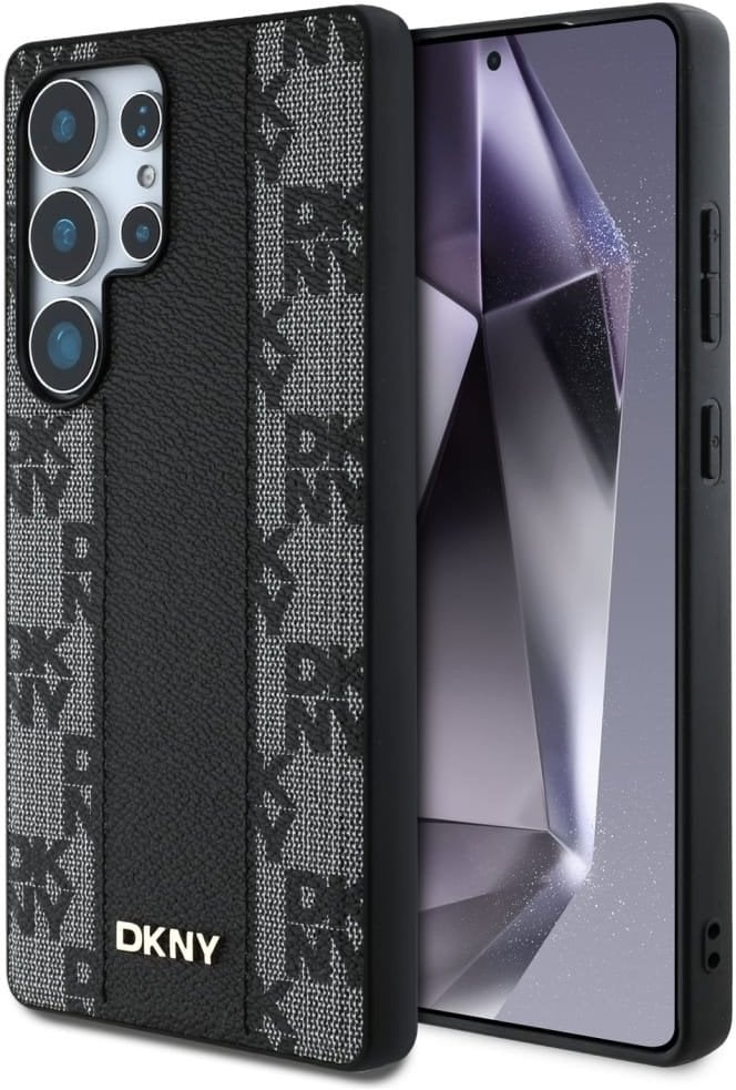 Etui DKNY Leather Checkered Pattern MagSafe do Samsung Galaxy S25 Ultra czarny