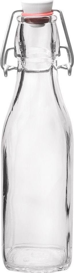 Orion Butelka SZKLANA kwadratowa na alkohol wino nalewkę likier syrop z korkiem klipsem 0,3L