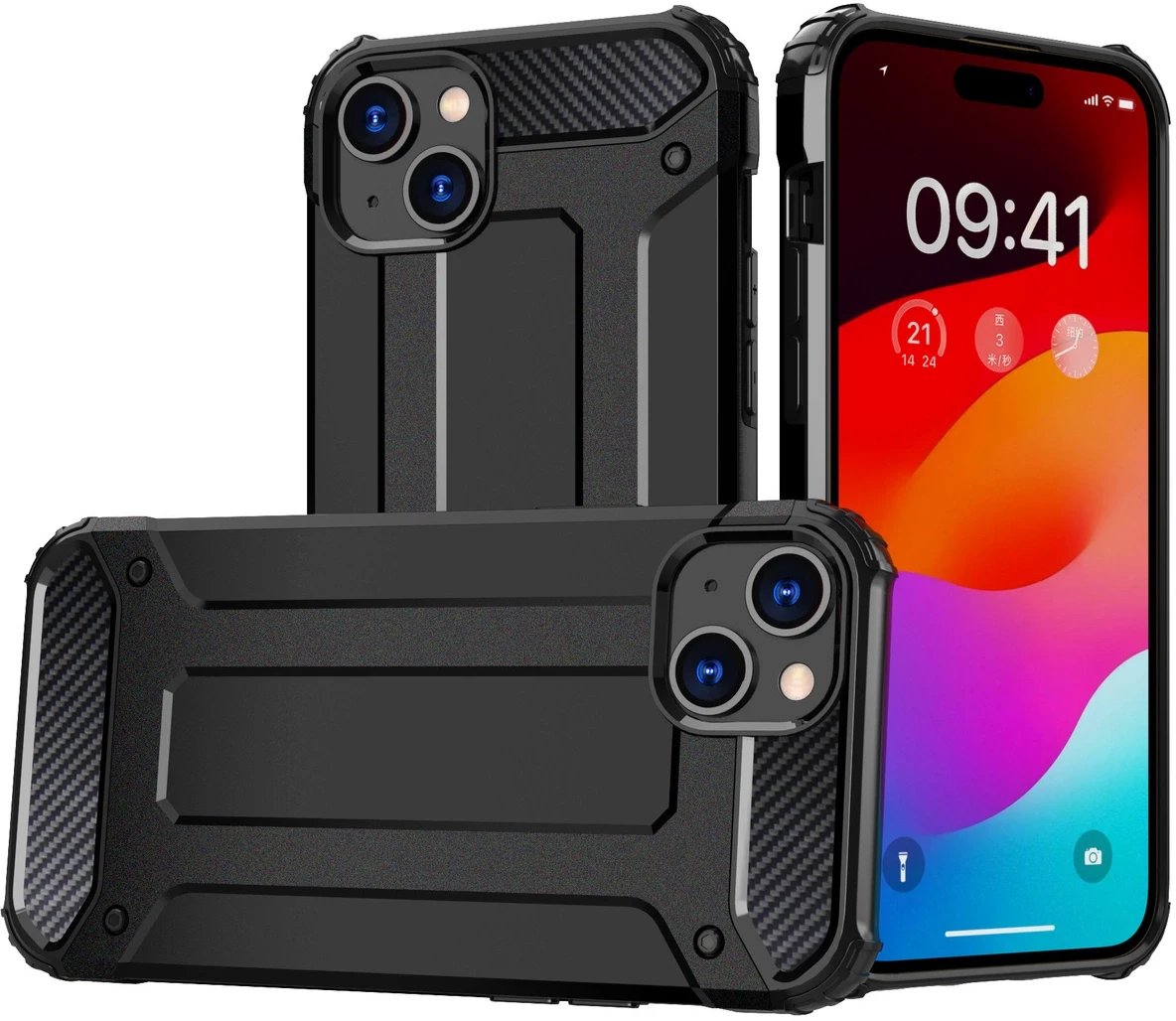 Hurtel Pancerne etui Hybrid Armor do iPhone 15 - czarne