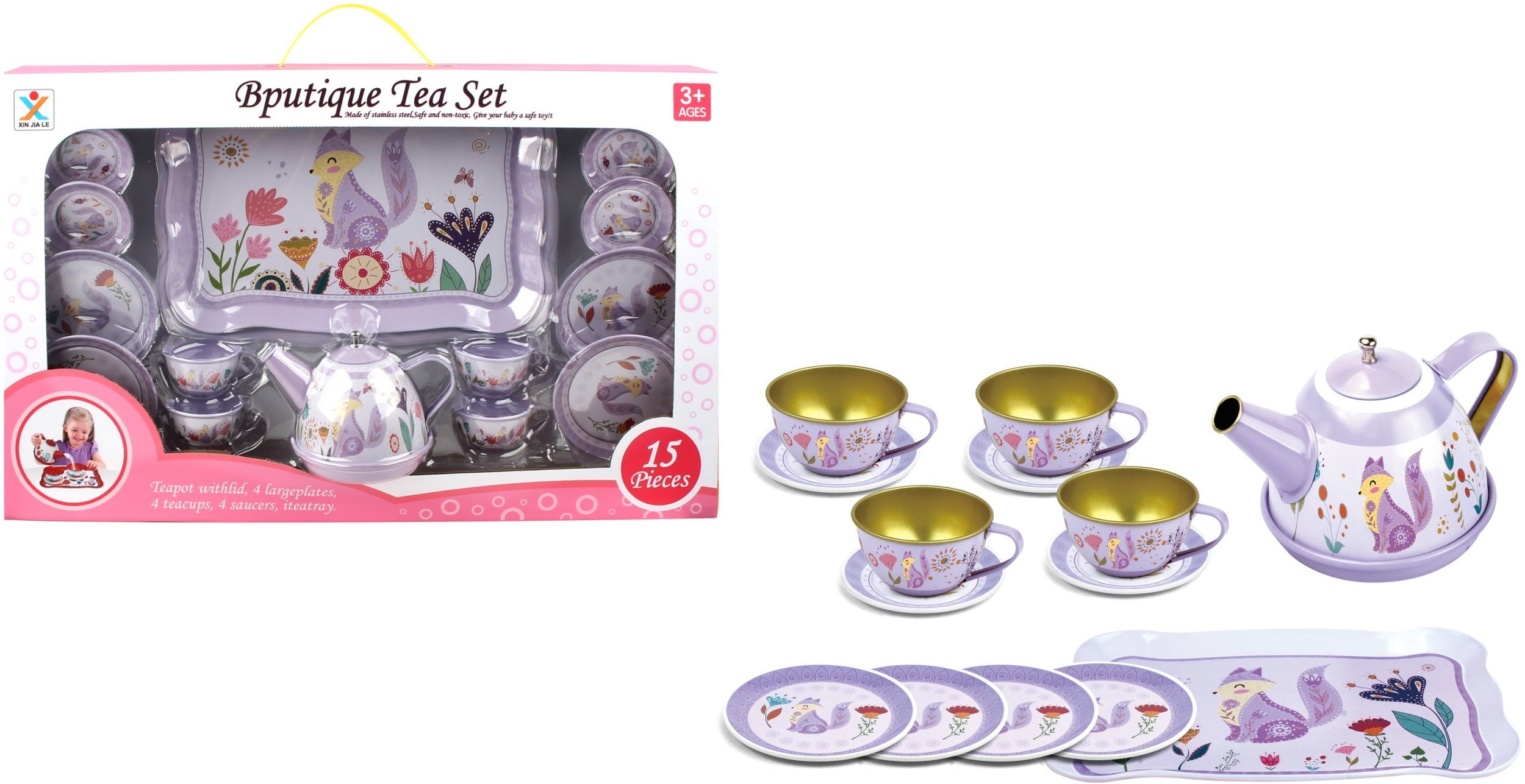 TOY SET TEA 15PCS 688186B/966-D19