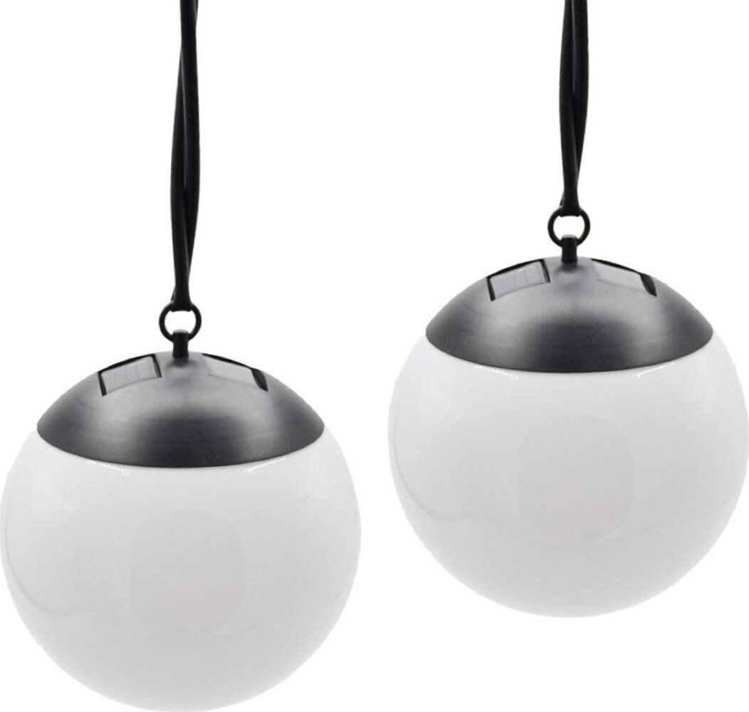 Oprawa schodowa Saska Garden LAMPA SOLARNA PLASTIKOWA KULA WISZĄCA 20CM