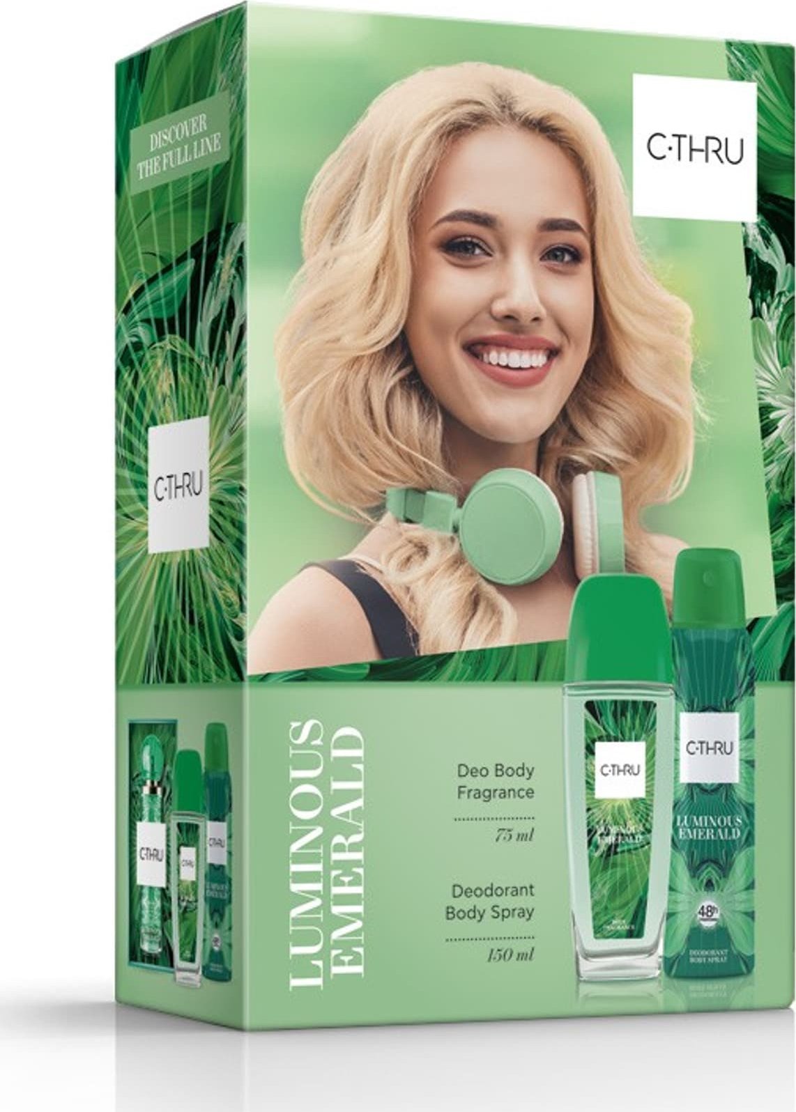 Sarantis C-THRU Zestaw prezentowy Luminous Emerald (Dezodorant naturalny spray 75ml+Dezodorant spray 150ml)