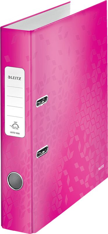 Segregator Leitz 180° Wow dźwigniowy A4 50mm różowy (10K301W)