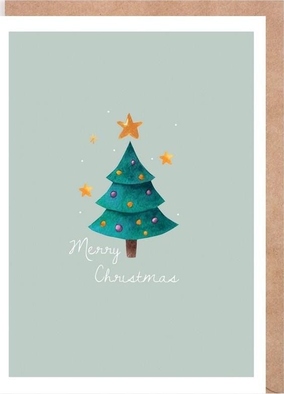 Cardie Kartka Boże Narodzenie Choinka, eko koperta K128
