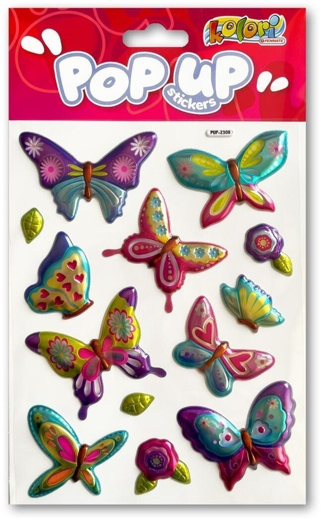 Naklejki metaliczne Rainbow Butterflies