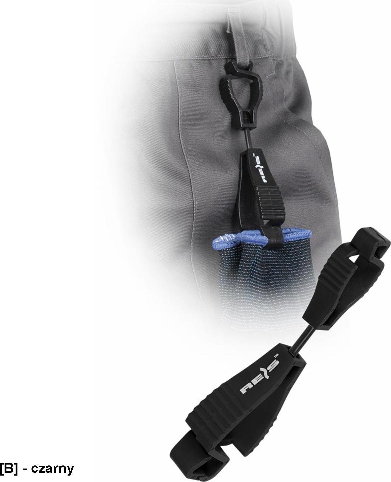 R.E.I.S. GLOVE-CLIP01 - Klips. - czarny