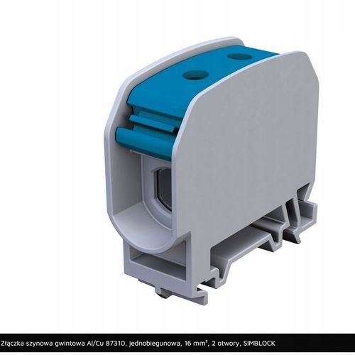 Simet Złączka szynowa gwintowany 16mm Al/Cu STB 16 (87110) SIMBLOCK niebieski 81000003