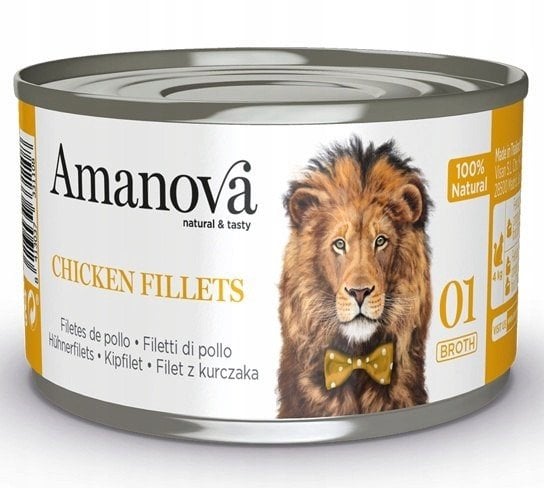 Amanova Kot Chicken Fillets w bulionie puszka 70g
