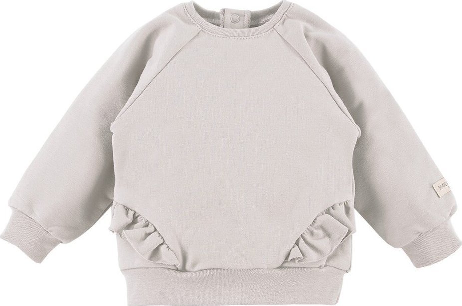 Eevi Bluza beżowa dresowa z falbanką dla dziewczynki Simply Comfy Eevi 62