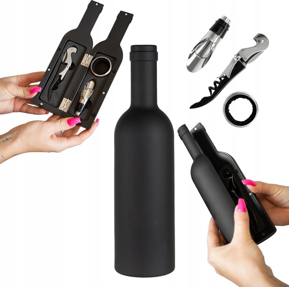 ZESTAW AKCESORIÓW DO WINA 3w1 korkociąg nalewak okapnik IDEALNY PREZENT