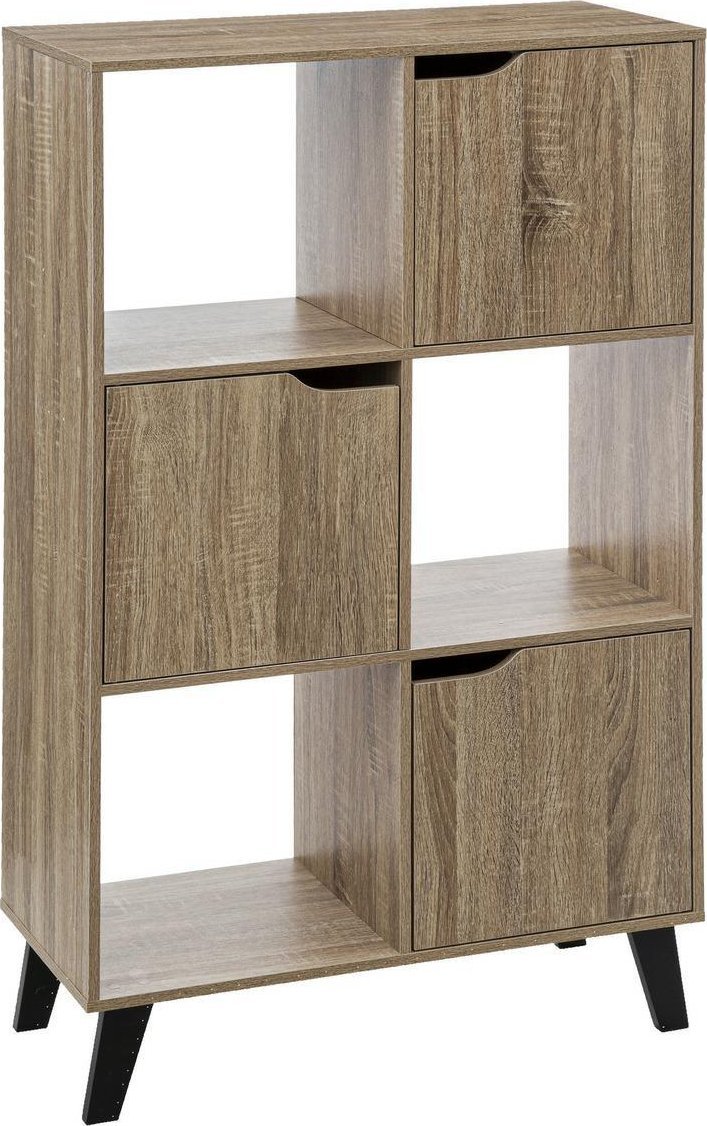 5five Komoda Ceda 3 półki + 3 szafki dąb