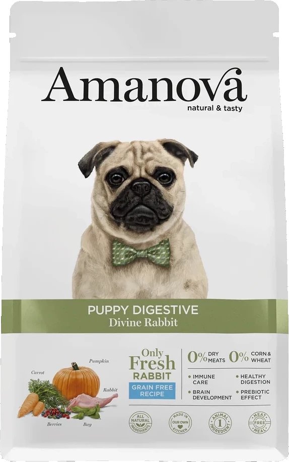 Amanova Dog Puppy Digestive Divine Rabbit - królik 7kg
