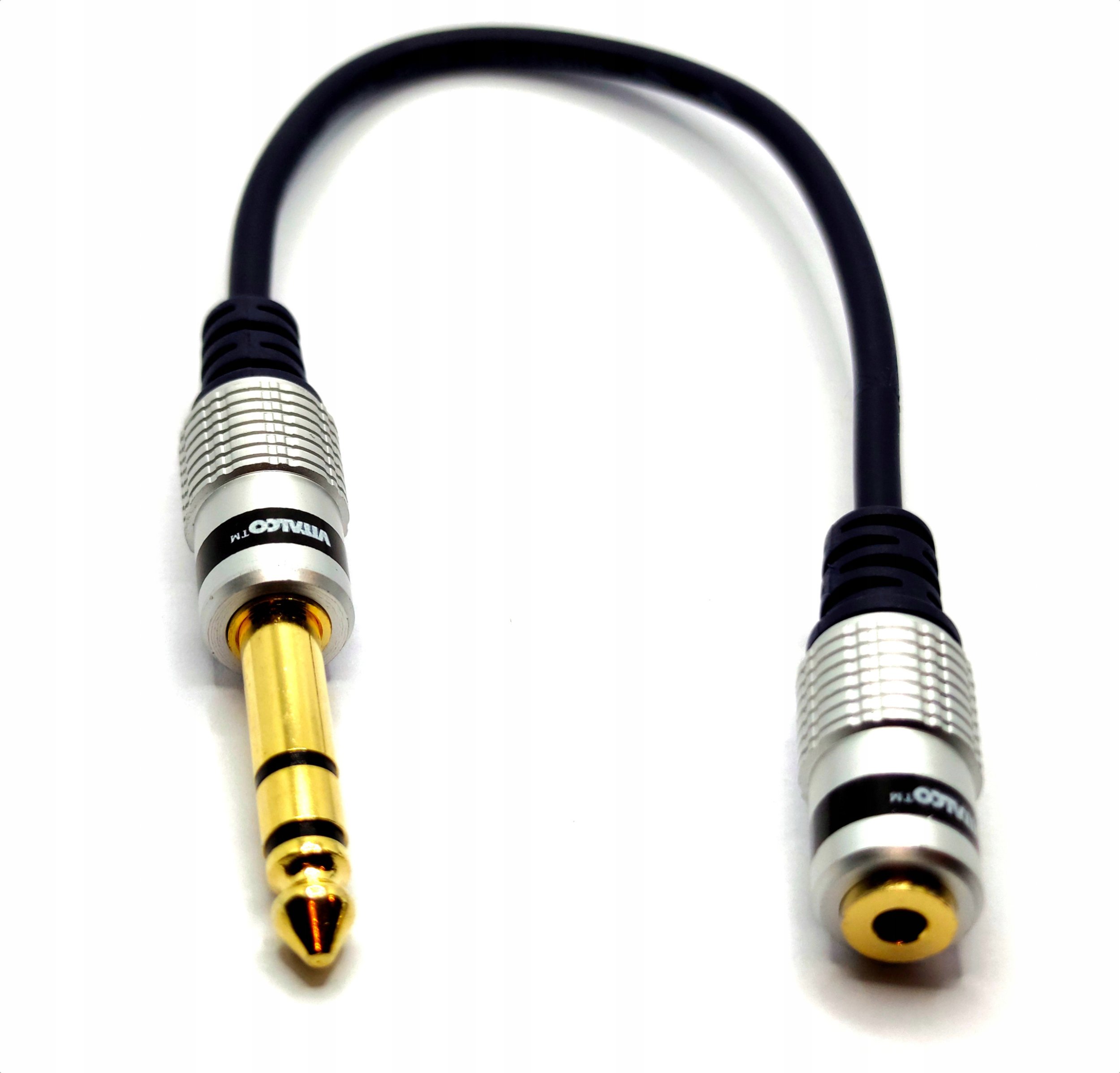 Adapter jack 6,3mm wtyk-gniazdo 3,5mm z przewodem