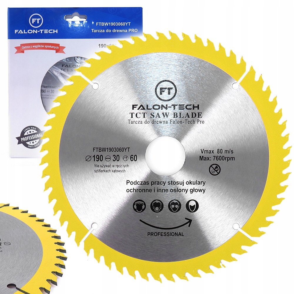 TARCZA PIŁA DO DREWNA TARCZA WIDIOWA DO CIĘCIA 190 x 30 mm 60 zębów WIDIA