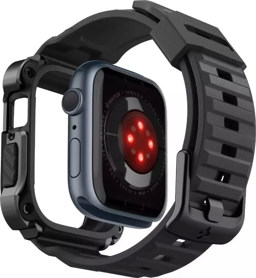 Spigen Pasek Spigen Tough Armor "Pro" do Apple Watch 7/8 (45mm) Metal Black