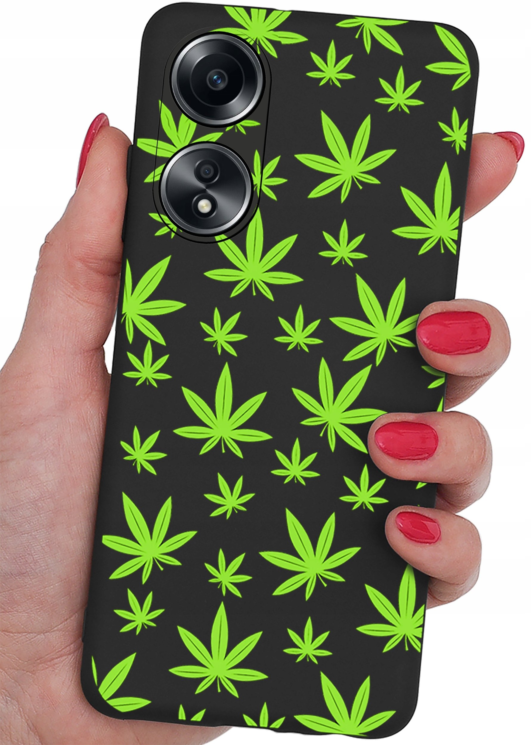 Etui do Oppo A58 4G CASE WZORY MATT PLECKI + SZKŁO OCHRONNE 9H