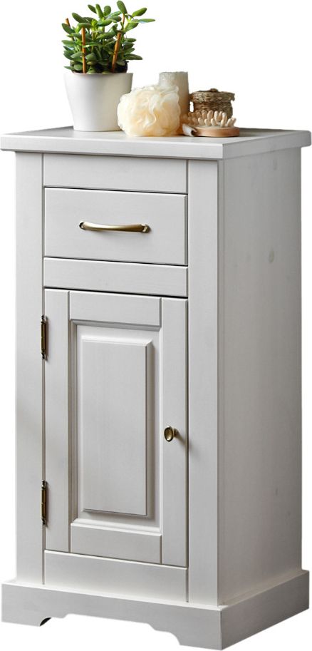 Comad Szafka łazienkowa ROMANTIC 45 cm biała drewniana słupek niski COMAD