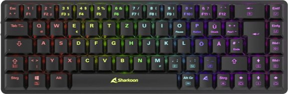 Sharkoon PureWriter W65 Black, RGB, 2.4 GHz wireless connection, Kailh Brown