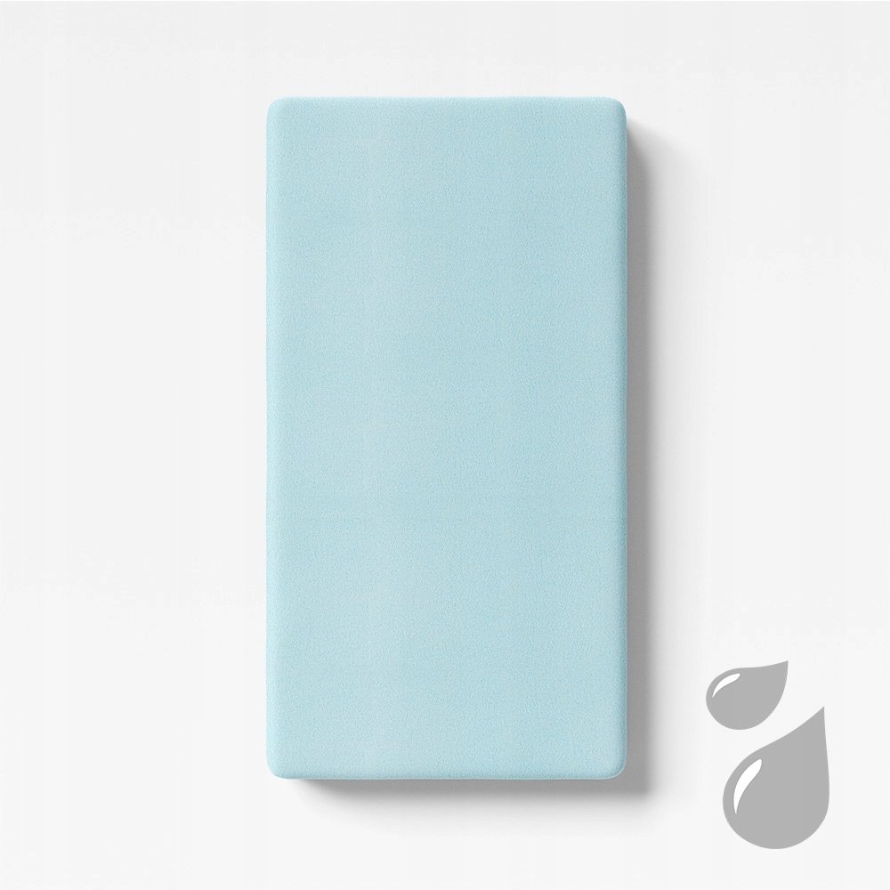 Prześcieradło frotte nieprzemakalne 140x70 turkus