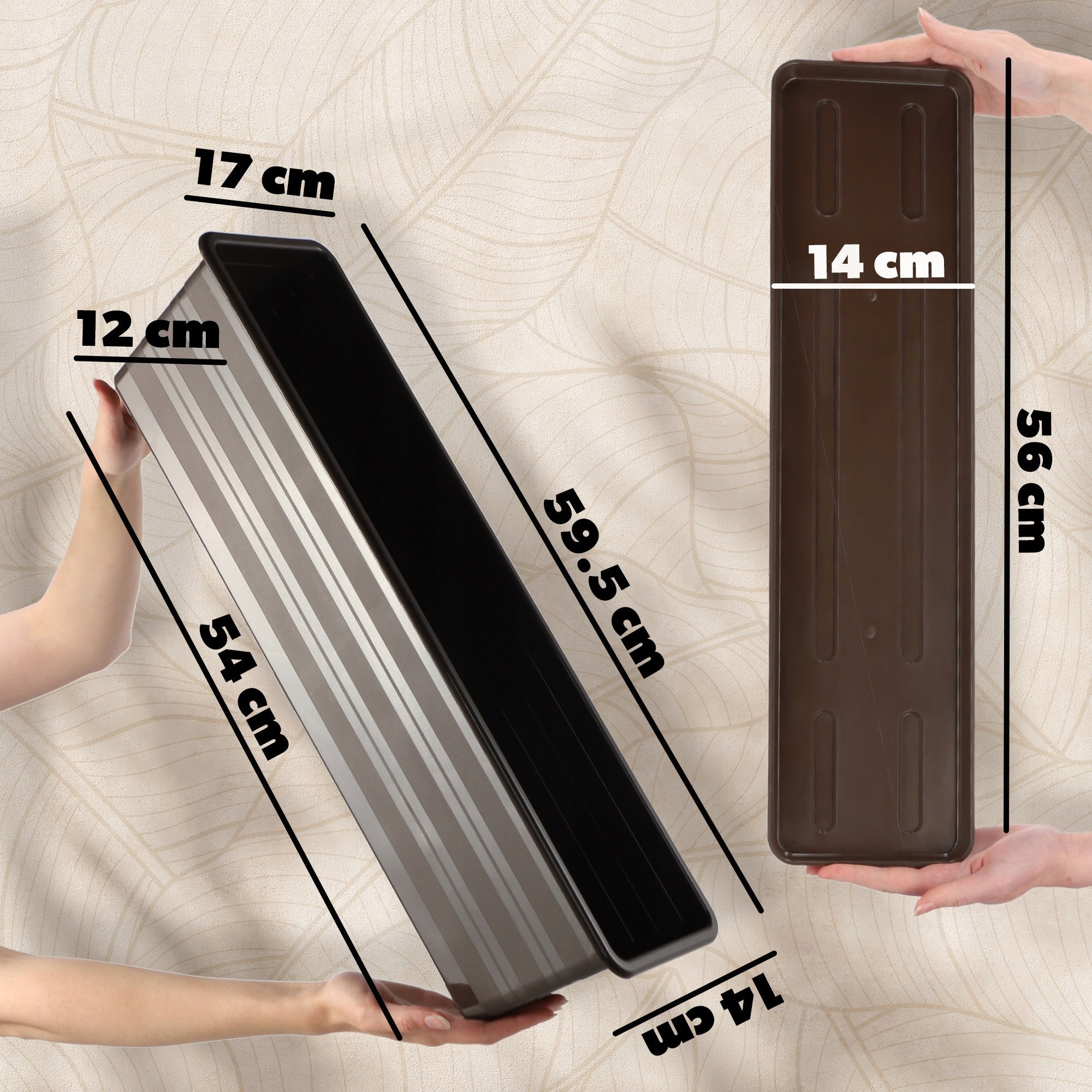 Kadax KADAX Skrzynka Balkonowa 60cm Doniczka + Podstawka