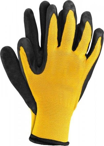 RĘKAWICE POLIESTROWE POWLEKANE RTELA ŻÓŁTE 9, PP003