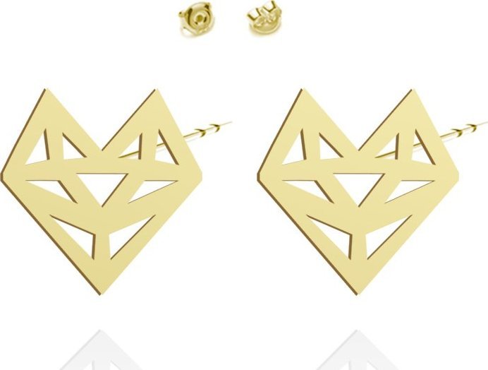 Radziszewska Jewellery Kolczyki Lis Ażurowy srebro pozłacane