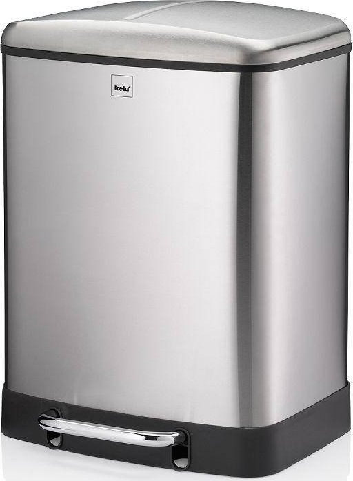 Kosz na śmieci Kela do segregacji na pedał srebrny (KE-10954)