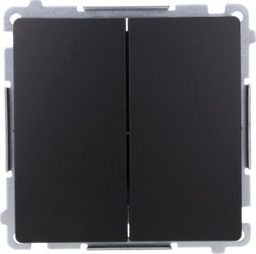 Kontakt-Simon Przycisk zwierny Kontakt-Simon Simon Basic BMP2.01/49 podwójny, dwuobwodowy: 2 wejścia, 2 wyjścia moduł 16AX, 250V~, szybkozłącza czarny