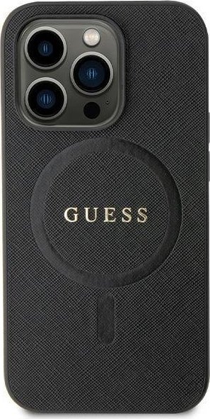 Guess Etui GUHMN61PSAHMCK Apple iPhone 11/XR hardcase Saffiano MagSafe czarny/black