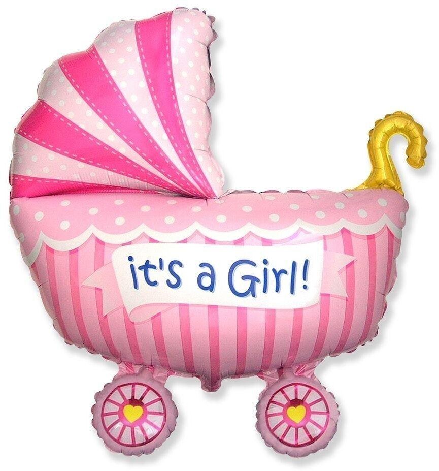 Balon foliowy 61cm Wózek dla dziewczynki
