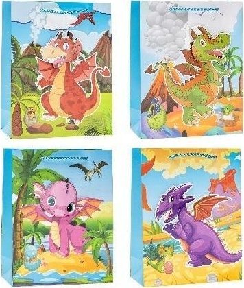 Torebka Pop-Up 3D Smok 26x32x10cm mix ROZETTE