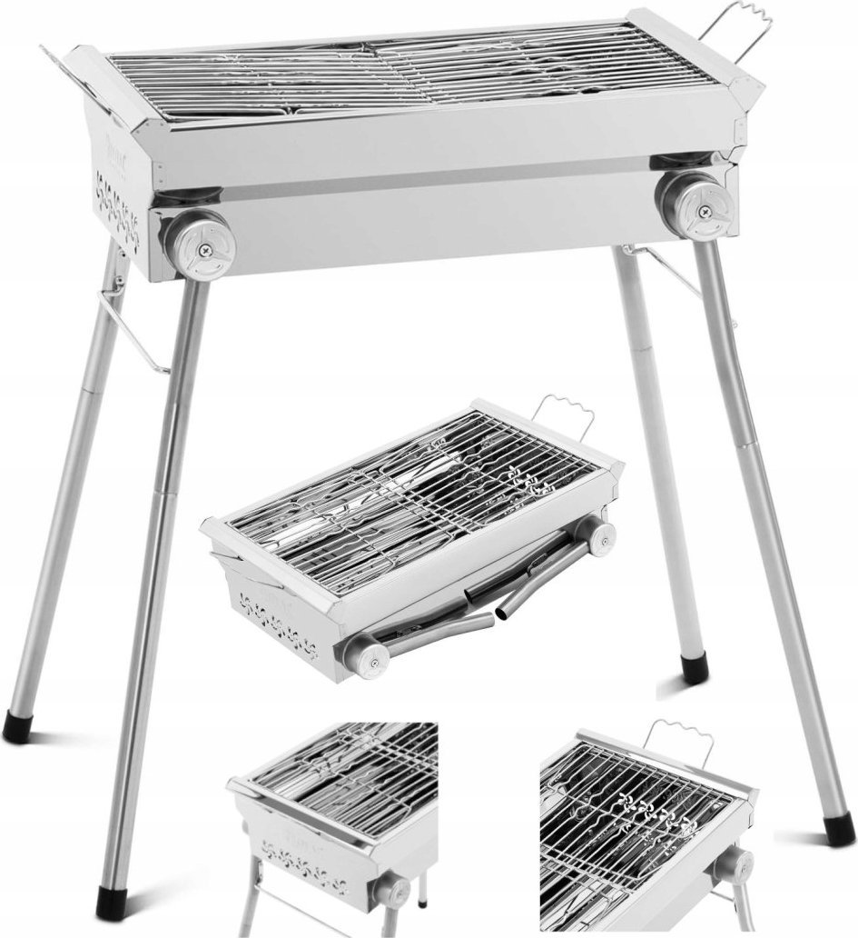 Royal Catering Grill węglowy składany z rusztem 43 x 25 cm Grill węglowy składany z rusztem 43 x 25 cm