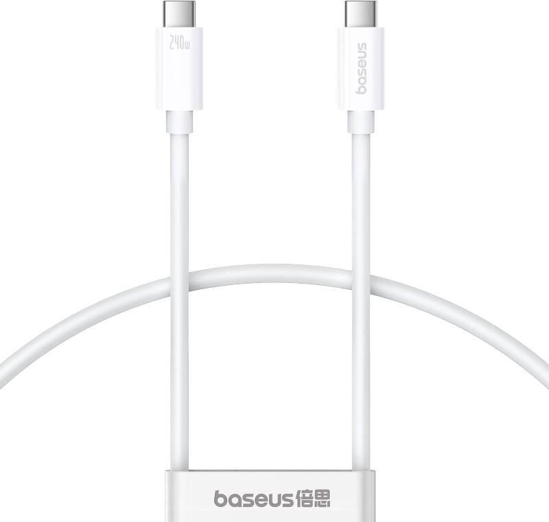 Kabel USB Baseus USB-C - USB-C 1.8 m Biały (BSU4921)